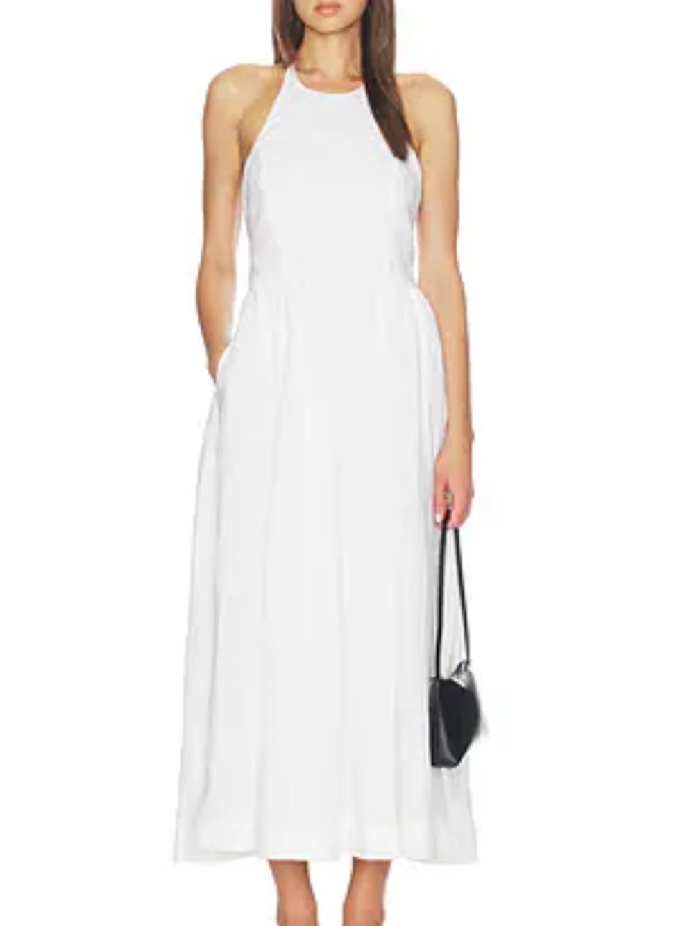 🤍 House of Harlow 1960 White Halter Maxi Dress – Size Small 🤍